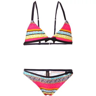 Losan sötétkék-ciklámen, felsőrészén masnis bikini (92)