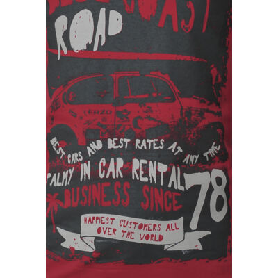 Losan piros-szürke autós rövidnadrág-póló szett (98)