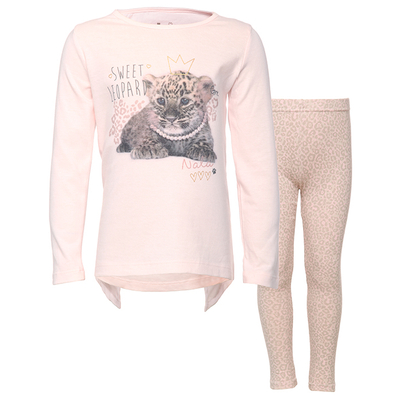 Losan rózsaszín jaguáros tunika-leggings együttes (104)