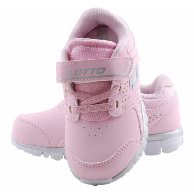 Rózsaszín gumifűzős, kislány, Lotto edzőcipő