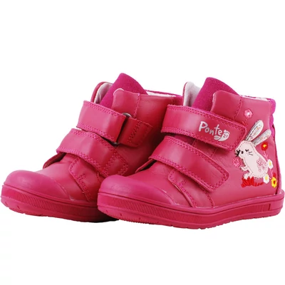 Pink, nyuszikás, nagy gumi orrú, Ponte 20 supinált cipő