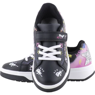 Fekete, mintás, lányka, Primigi cipő