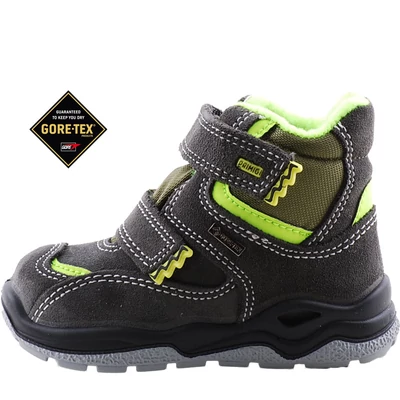 Szürke-neon, bundás, vízálló, Gore-Tex-es Primigi bakancs