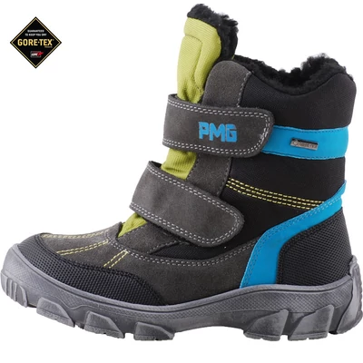 Szürke-türkíz-neon, vízálló, bundás, Gore-Tex Primigi bakancs