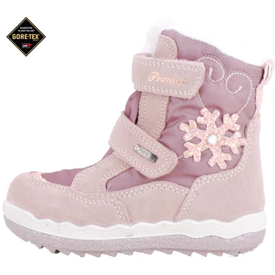 Rózsaszín, csillogó, hópelyhes, vízálló, bundás, Gore-Tex, Superfit bakancs