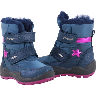 Kék-pink, vízálló, bundás, Gore-Tex, Primigi bakancs