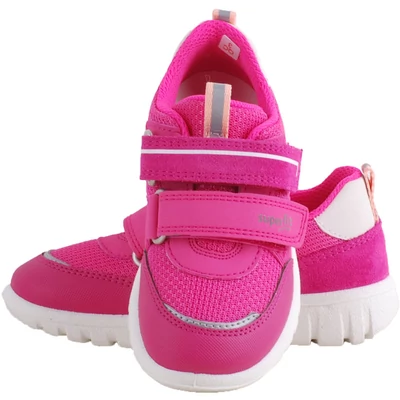 Pink habkönnyű Superfit lányka edzőcipő szemből