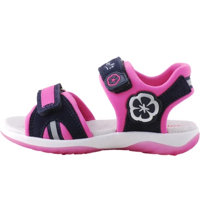 Sötétkék, pink virágos Superfit szandál