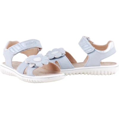 Világoskék, virágos, Superfit szandál