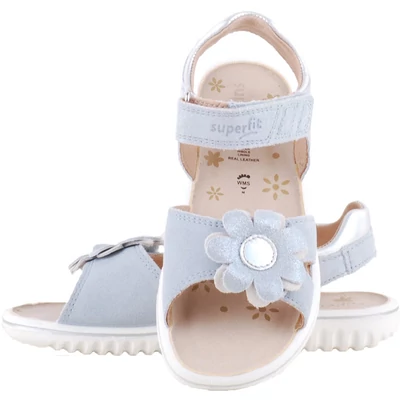Világoskék, virágos, Superfit szandál