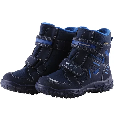 Sötétkék, bundás, vízálló, Gore-Tex, Superfit bakancs