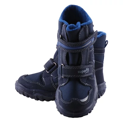 Sötétkék, bundás, vízálló, Gore-Tex, Superfit bakancs