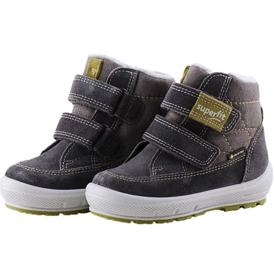 Szürke-zöld, bundás, vízálló, Gore-Tex Superfit bakancs