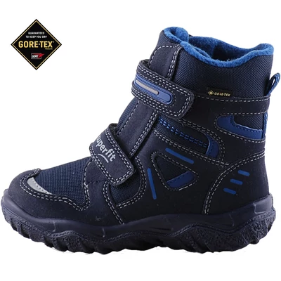Sötétkék, bundás, vízálló, Gore-Tex, Superfit bakancs