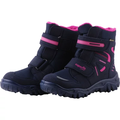 Sötétkék-pink, bundás, vízálló, Gore-Tex, lányka, Superfit bakancs