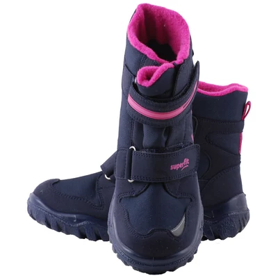 Sötétkék-pink, bundás, vízálló, Gore-Tex, lányka, Superfit bakancs