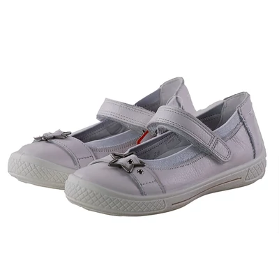 Superfit fehér, elöl csillagos, pántos balerina