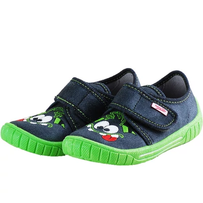 Szürke-neon, hímzett figurás, Superfit vászoncipő