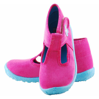 Pink, csillogó kék virágos, Superfit vászoncipő