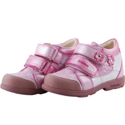 Rózsaszín-ezüst, kisvirágos, Szamos supinált cipő