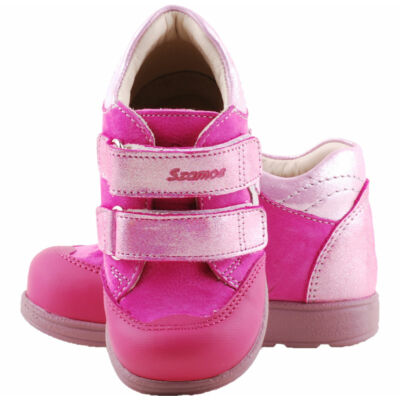 Pink, ezüst, szívecskés, Szamos supinált cipő