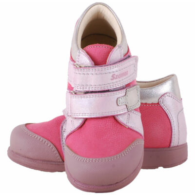 Coral-pink-ezüst, virágos, Szamos supinált cipő