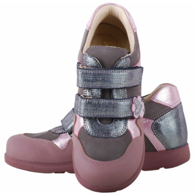 Szürke-rózsaszín, szíves-virágos, Szamos supinált cipő