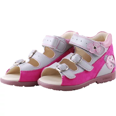 Szürke-pink, rózsaszín katicás, Szamos supinált szandál