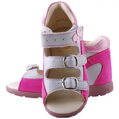Szürke-pink, rózsaszín katicás, Szamos supinált szandál