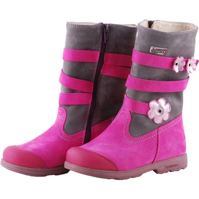 Szürke-pink virágos, termo béléses, vízálló, Szamos supinált csizma