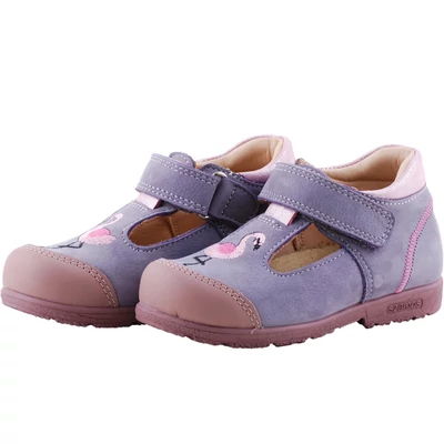 Lila, rózsaszín, flamingós, Szamos supinált, felvezetőpántos balerina