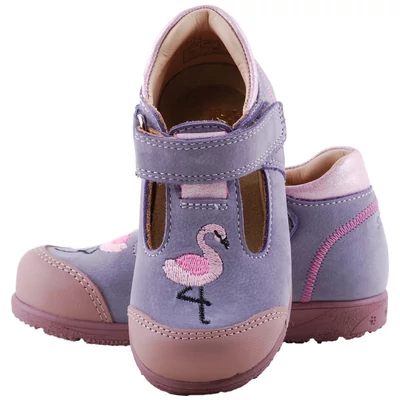 Lila, rózsaszín, flamingós, Szamos supinált, felvezetőpántos balerina