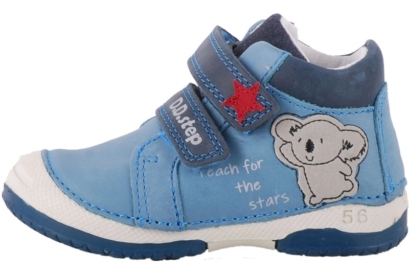 Kék-szürke, koala macis, gumi orrú, dd step cipő